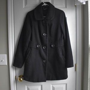 CLEARANCE❗ Black Heavyweight Peacoat - L